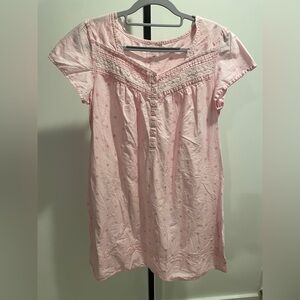 Pink Lace Trim Nightgown Dress M